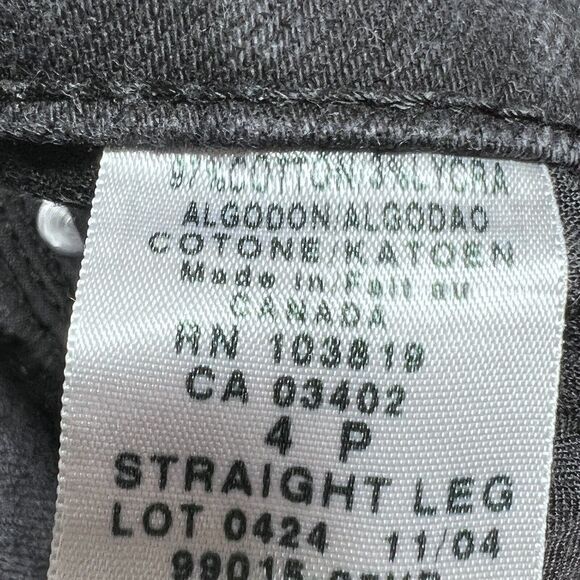 Harley Davidson Jeans Womens Size 4P Black Straight Leg Dark Wash Denim - Picture 12 of 13